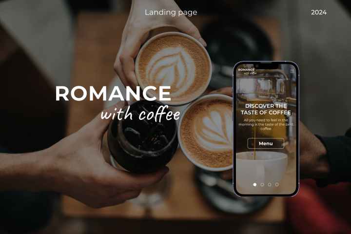 Landing page for a coffee shop