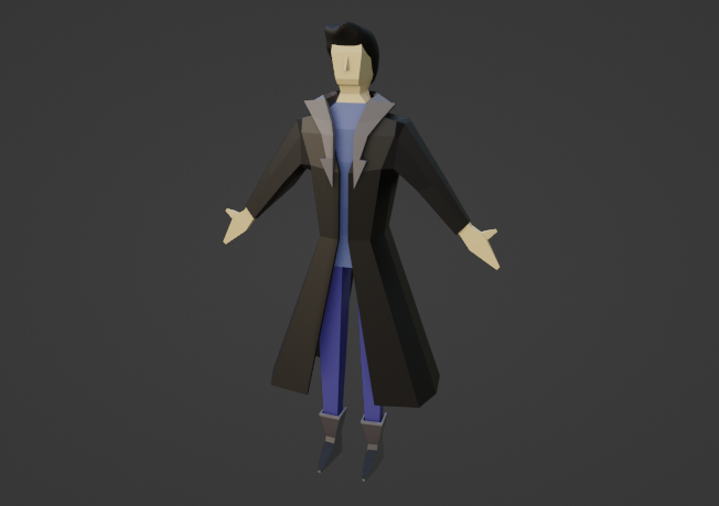 Low-poly man character