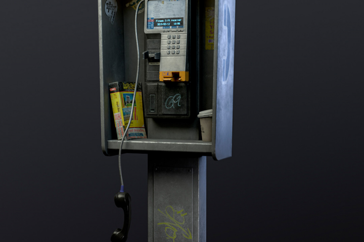 Old street phone game ready prop