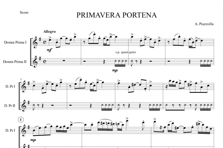 A. Piazzolla  Primavera Portena