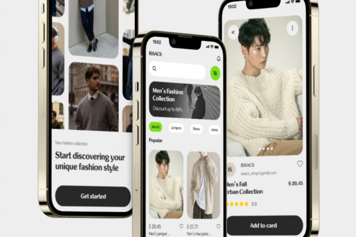 ISSACS shop app design